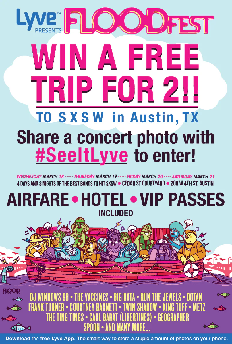 SXSW — FLOODFEST SeeItLyve Poster